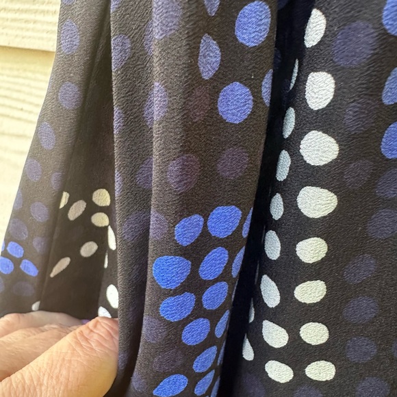 Mii Silk Blue and White Long Sleeve Sundress - Picture 5 of 12